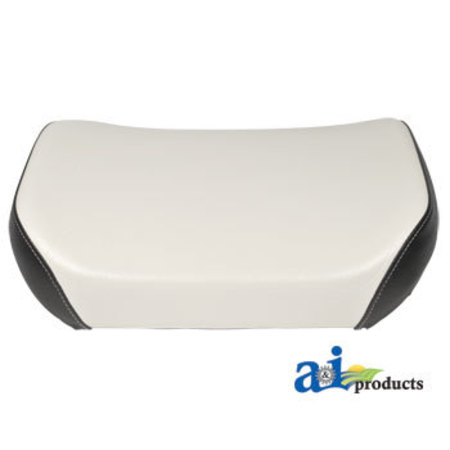 A & I Products Bottom Cushion, Wood Base, WHT/BLK VINYL 15" x18" x3" A-388546R91-5